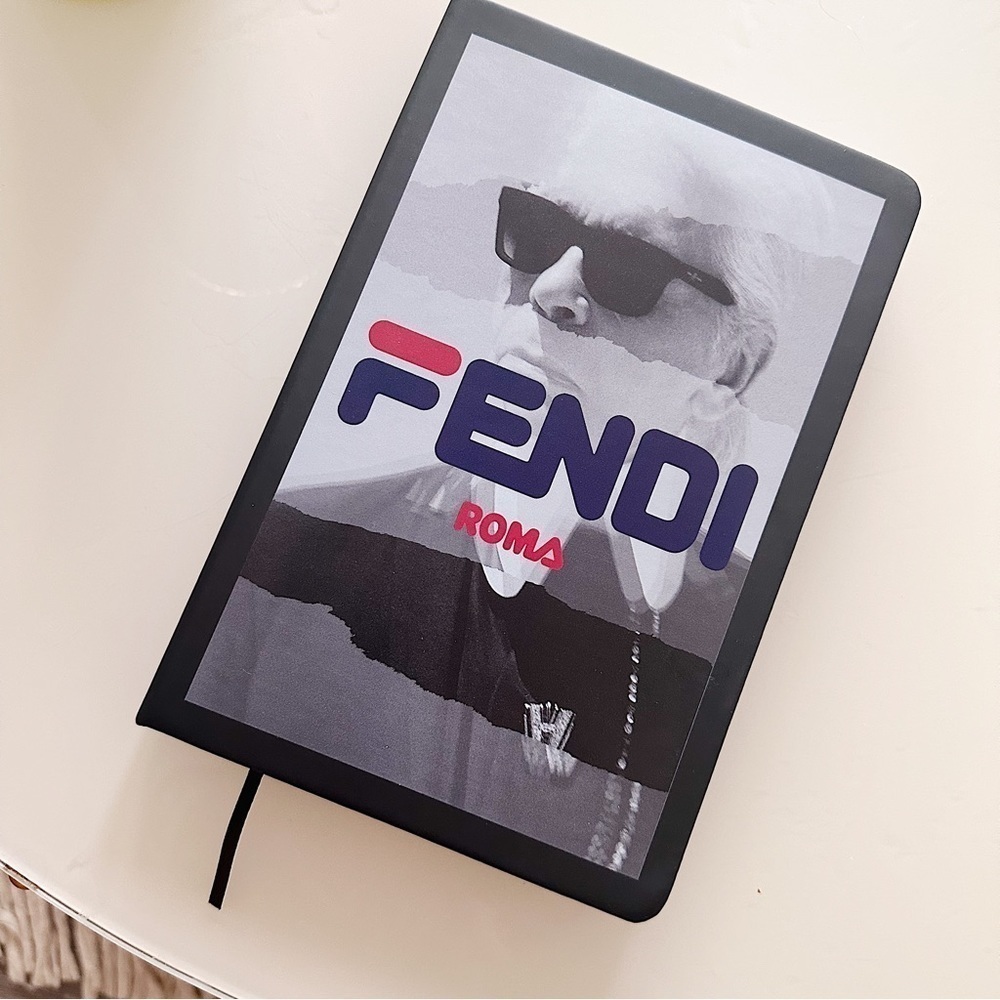 Fendi x @hey_reilly Rare collaboration Karl Lagerfeld Blank Notebook Journal …
